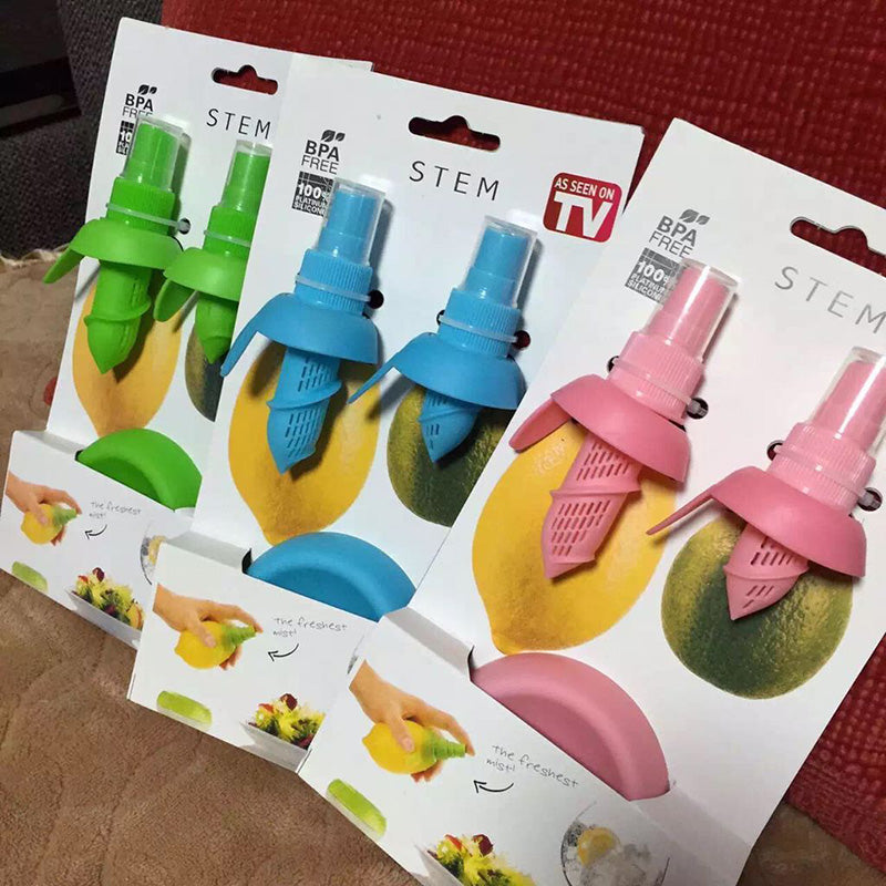2 Unids / set Rociador de Limón Zumo de Fruta Citrus Spray De Cocina Herramientas de Cocina Herramientas de Cocina Exprimidor de Jugo de Naranja Exprimidor de Manos 8Z