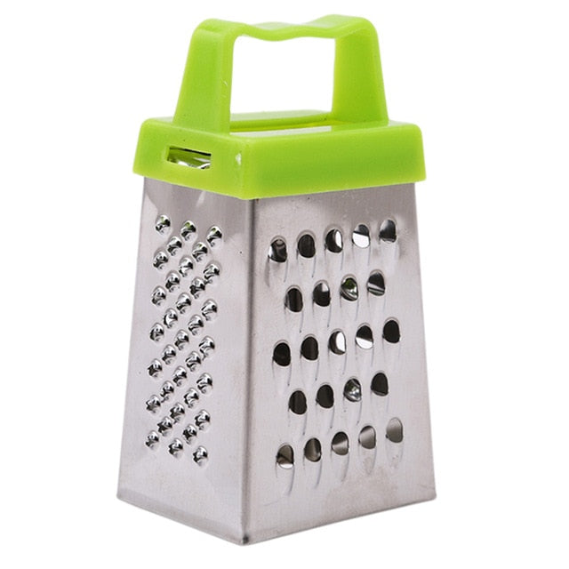 Multifunción Útil Mini 4 Lados Portátil Rallador Slicer Fruta Verdura Cocina Gadget Cocina Acero Inoxidable Peladores