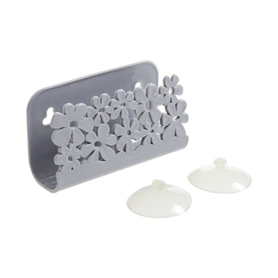 1 unid Forma de flor Fregadero de la cocina Tenedor de la esponja Estante de drenaje Accesorios de cocina Aparatos de cocina Accesorios De Cocina Keukenhulpjes